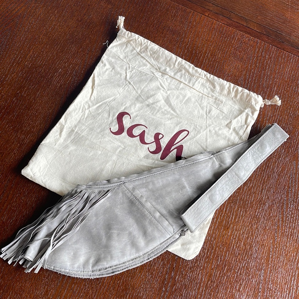 Original Sash Bag, partial fringe - gray